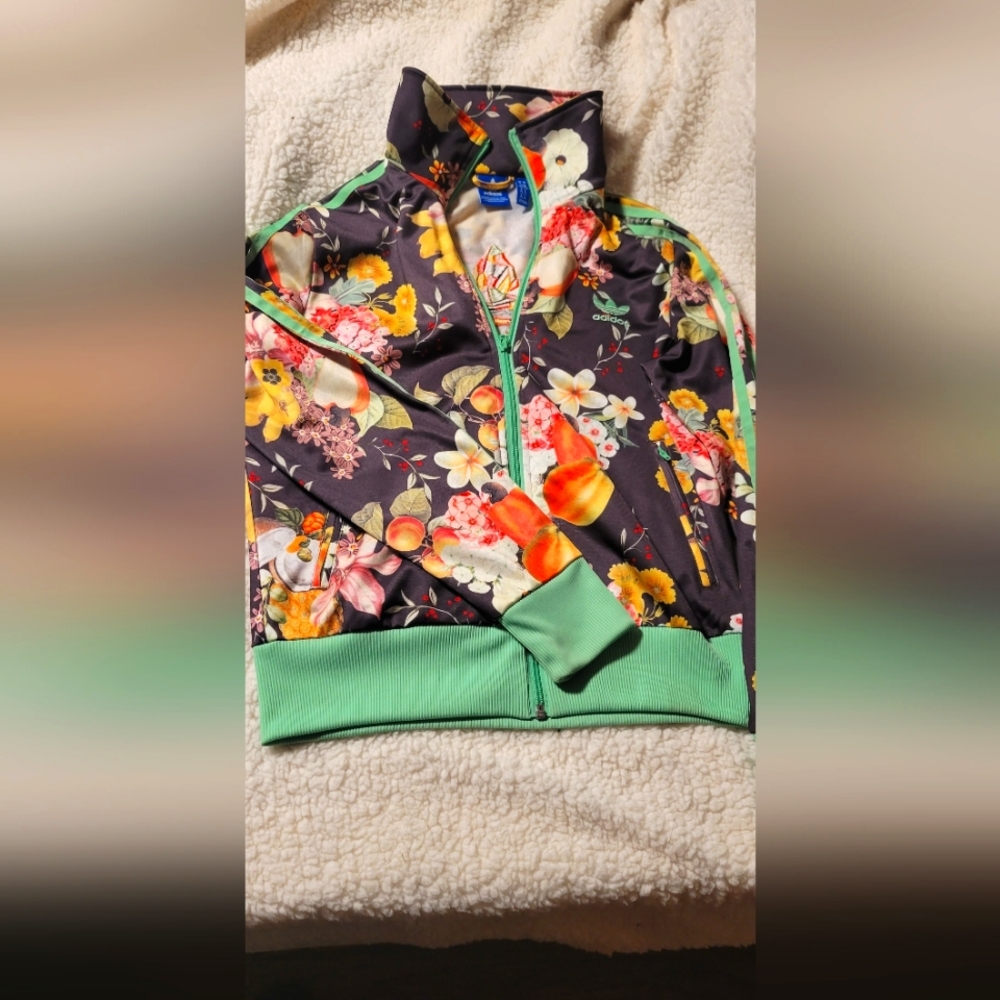 Adidas Original Jardim Fruta Floral Track Jacket